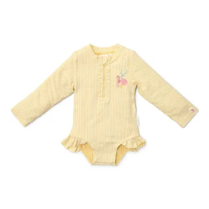 Little Dutch - Badpak met lange mouwen  - Lemon Yellow