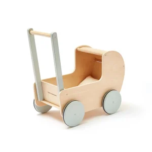 Kids Concept - Poppenwagen met Laken en Kussen - Naturel