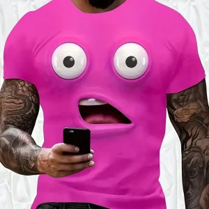 T-shirt homme à imprimé amusant et stylé, haut d'été décontracté, confortable