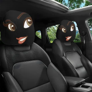 Lot de 2 housses d'appuie-tête de voiture imprimées