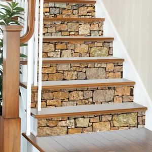 Autocollants pour escaliers, 13 bandes, en vinyle, 100 x 17,98 cm