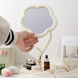 Miroir de maquillage en forme de fleur