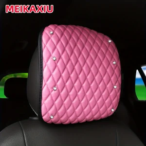 2 housse d'appui-tête confortable en cuir PU