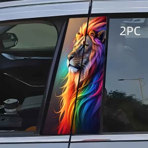 Autocollant en vinyle Color Lion 2 pièces