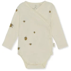 Konges Slojd - Newborn Overslag Romper - Lemon - Preamtuur