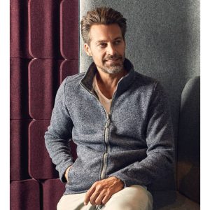 Men&rsquo;s knit fleece jacket c+