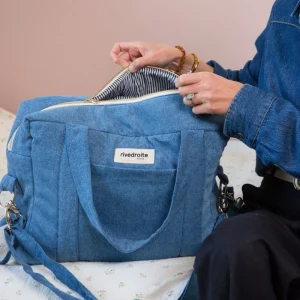Sac à langer "Darcy" - Denim clair | RIVE DROITE