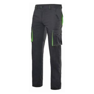 Pantalon stretch multipoches bicolore