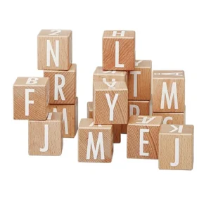 byASTRUP - Zak met Houten ABC Blokken