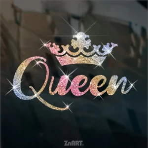 Un autocollant en vinyle scintillant