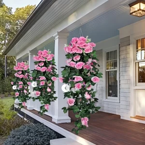 Lot de 2 roses artificielles