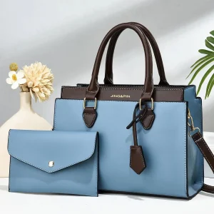 Sac  de grande capacité pour femme, couleur contrastée