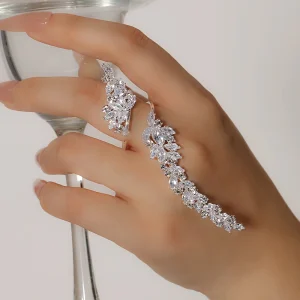 Bague élégante ajustable ouverte pour femme, 1 pièce