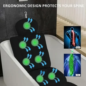 Tapis de bain adulte (1 pièce) avec 96 ventouses, tissu lavable à la main