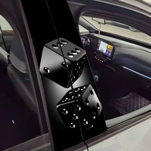 Lot de 2 autocollants noirs en vinyle mat pour voiture, faciles à appliquer