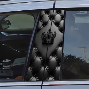Lot de 2 autocollants pour voiture motif couronne - Autocollants en vinyle