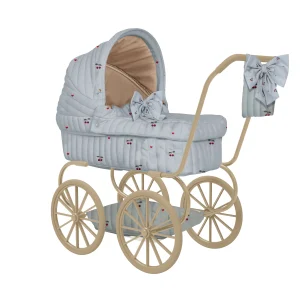 Konges Slojd - Minnie Bow Poppenwagen - Cherry Blue Coeur